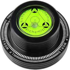 Record Weight Stabilizer Turntable Level Vinyl Clamp Player Flattener 315g LP Disc Phonograph with Bubble Leveling Making 3 in 1 (50Hz, Black，315g) in Kuwait