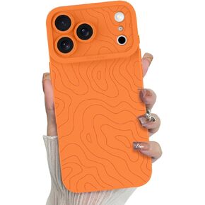 MZELQ for iPhone 16 Pro Max Case, Silicone Wave Ripple Cute Pattern, Camera Protection Soft Slim Phone Case for Phone Case -White in Saudi Arabia
