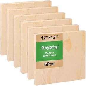 6 Pack 9 x 12 Inch Unfinished Wood Panels, Wooden Panel Boards for Painting, Crafts, and Home Decor in Kuwait