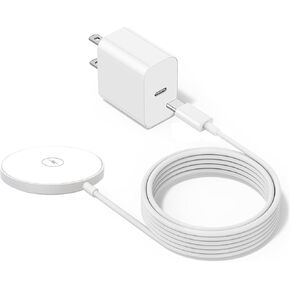 شاحن Mag-Safe لهاتف iPhone 17/16/15، [معتمد من Apple MFi] لوحة شحن مغناطيسية لاسلكية سريعة بقدرة 15 وات مع كتلة شاحن حائط USB C لهاتف Apple iPhone 17 Pro Max/17 Air/17 Pro/17/16E/16/15/14/13/12، AirPods in Kuwait