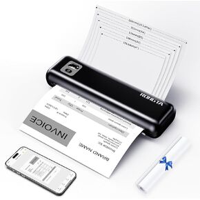 Rongta Portable Printer Wireless for Travel ، F82 Inkless Bluetooth & WiFi Printers 300DPI ، متوافقة مع iOS ، Android ، الكمبيوتر المحمول ، الدعم 8.5 "× 11" خطاب أمريكي و A4 للمكتب والسيارة والسيارة والسيارة in Kuwait