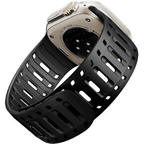 سوار ساعة مغناطيسي X-it لساعة Apple Ultra 49 مم، 46 مم/45 مم/44 مم، حزام رياضي من السيليكون مع مغناطيس قوي للرجال والنساء، متوافق مع سلسلة ساعات Apple 11/10/9/8/7/6/5/4/3/2/1 وSE in Kuwait