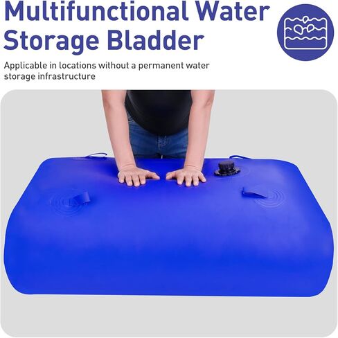 110L/29gal Foldable Water Bladder Storage Container - Large Capacity Soft Water Bag for Drought Resistance, Fire Prevention, and Emergency Water in Saudi Arabia