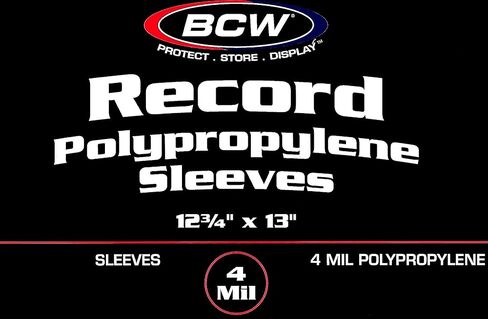 BCW 4 Mil Record Sleeves (12 Inch) - 50 ct | Clear Polypropylene Vinyl Album Protectors for 33 1/3 RPM | Archival Quality, Acid-Free | Premium Outer Sleeves for Storage of Your Vinyl Collection in Saudi Arabia