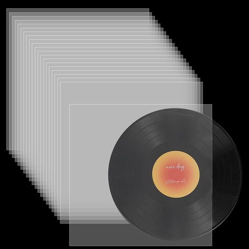 MAYJOYDIY 30 Pcs 12" Vinyl Record Inner Sleeves Anti Static LP Inner Sleeves Premium Plastic Vinyl Sleeve Albums Covers Protect Your LP Albums from Scratches, Dirt & Dust (Clear) in Saudi Arabia