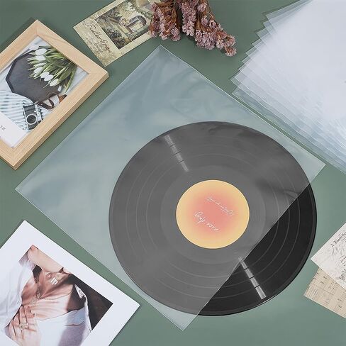 MAYJOYDIY 30 Pcs 12" Vinyl Record Inner Sleeves Anti Static LP Inner Sleeves Premium Plastic Vinyl Sleeve Albums Covers Protect Your LP Albums from Scratches, Dirt & Dust (Clear) in Saudi Arabia