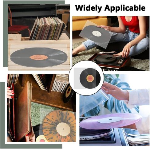 MAYJOYDIY 30 Pcs 12" Vinyl Record Inner Sleeves Anti Static LP Inner Sleeves Premium Plastic Vinyl Sleeve Albums Covers Protect Your LP Albums from Scratches, Dirt & Dust (Clear) in Saudi Arabia