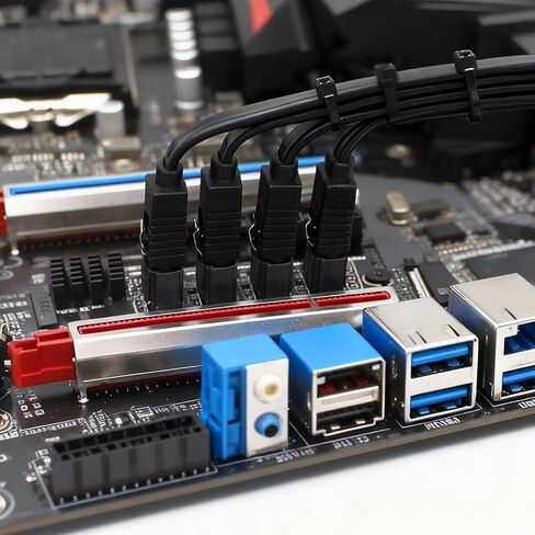 2 حزمة كابل Sata III، كابل Sata III الزاوية اليمنى إلى كابلات بيانات Satas سوداء قصيرة مستقيمة Satas CableIII 6 جيجابت في الثانية 90 درجة الزاوية اليمنى مع مزلاج القفل، SataCable 7pin لـ SSD HDD in Kuwait