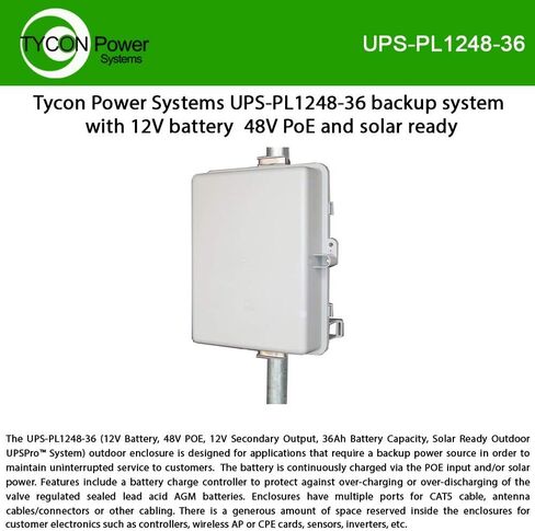 Tycon Systems UPS-PL1248-36 UPSPRO, 30W 430VA POLYCARBONATE ENCLOSUR in Saudi Arabia