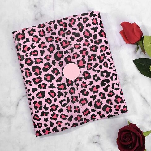 Bolsome 60 Sheets Leopard Tissue Paper for Gift Wrapping Animal Print Tissue Paper for Gift Bags for Jungle Safari Party Baby Shower Packaging DIY Crafts, 20 × 14 Inches in Kuwait