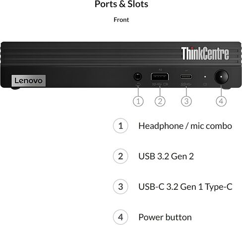 كمبيوتر Lenovo ThinkCentre Tiny M70q 1L Mini PC Business Desktop، Intel 6-Core i5-10400، 16GB DDR4 RAM، 256GB PCIe SSD، WiFi، Bluetooth، هوائي لاسلكي، RJ-45، DisplayPort، HDMI، Windows 11 Pro in Kuwait