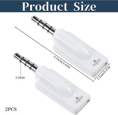 2PCS Headphone Jack Adapter, TypeC Female to 3.5mm Male Audio Cable Adapter Analog Cable Converter USB C to Aux Audio Dongle Compatible with MP3 CD Players Laptops Tablets Smartphone Earbuds in Kuwait