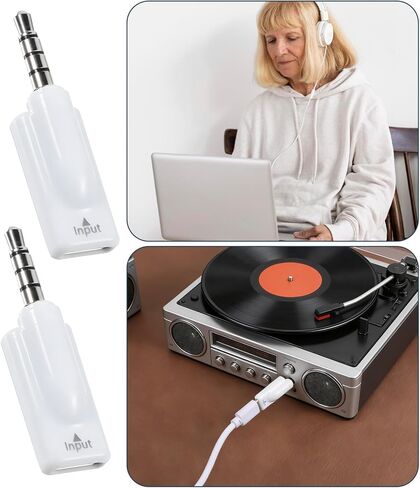 2PCS Headphone Jack Adapter, TypeC Female to 3.5mm Male Audio Cable Adapter Analog Cable Converter USB C to Aux Audio Dongle Compatible with MP3 CD Players Laptops Tablets Smartphone Earbuds in Kuwait