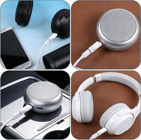 2PCS Headphone Jack Adapter, TypeC Female to 3.5mm Male Audio Cable Adapter Analog Cable Converter USB C to Aux Audio Dongle Compatible with MP3 CD Players Laptops Tablets Smartphone Earbuds in Kuwait