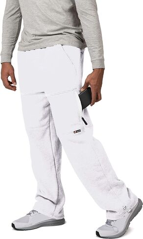 VIBES Men's Cargo Zipper Pocket Sweatpants Adjustable Bungee Cord Open Bottom in Kuwait