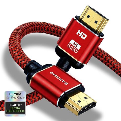 HDMI 4K 2.0 كابل أحمر عالي السرعة متميز ، 18 جيجابت في الثانية (3 م/10 أقدام) متوافق مع PS5 ، Xbox ، 4K UHD TVS/Blu-ray مشغلات in Saudi Arabia