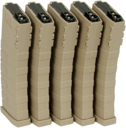 G&G GR16 120-ROUND MID-Cap 6mm Airsoft AEG Magazine (أسمر، 5 قطع) in Kuwait