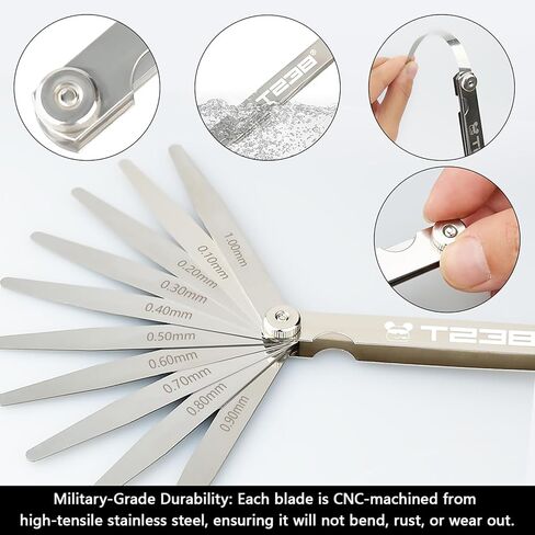 High-Precision Feeler Gauge Set for AEG Piston，Airsoft Spiral Gear Set (0.1-1 mm) in Kuwait