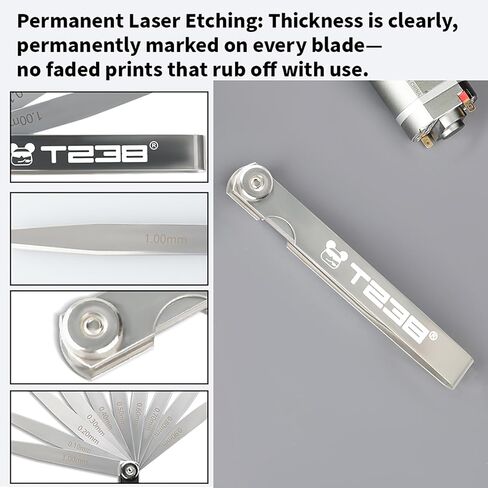 High-Precision Feeler Gauge Set for AEG Piston，Airsoft Spiral Gear Set (0.1-1 mm) in Kuwait