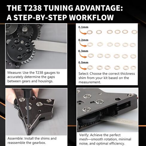 High-Precision Feeler Gauge Set for AEG Piston，Airsoft Spiral Gear Set (0.1-1 mm) in Kuwait