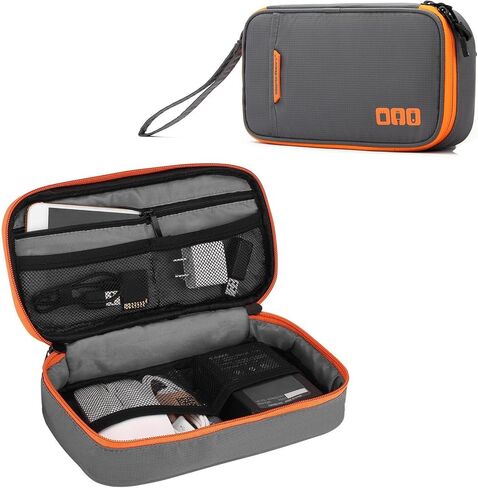 Waterproof multifunctional digital storage bag for travel electronic accessories, suitable for chargers, mobile phones, and power banks (Black) in Saudi Arabia