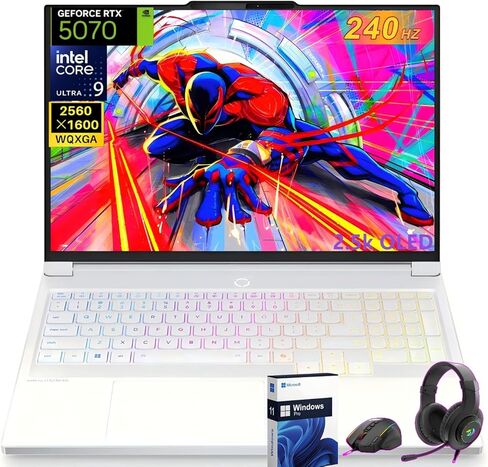 كمبيوتر محمول للألعاب Lenovo Legion 7i AI، Intel Core Ultra 9 Series 2 275HX (24-Core)، شاشة OLED 16 بوصة 2.5K 240 هرتز، 64 جيجابايت DDR5، 4 تيرابايت SSD، NVIDIA RTX 5070، تبريد فائق، لوحة مفاتيح بإضاءة خلفية، Wi-Fi 7، Windows 11 Pro in Kuwait