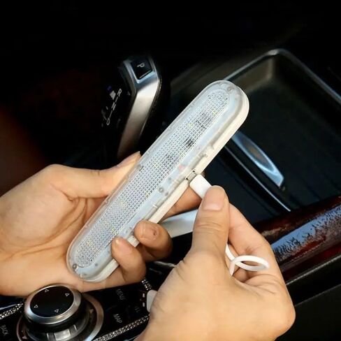 ضوء قراءة سقف السيارة، أضواء سقف السيارة، ضوء داخلي للسيارة عالمي، ضوء قراءة USB قابل لإعادة الشحن، لون أبيض ليلي in Kuwait