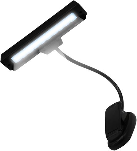 Toyvian LED Clip Reading Lamp for Music Stand, USB Rechargeable Eye Protection Clip-on Light with 10-led Single Arm for Piano, Guitar, Bedside and Night Studying in Saudi Arabia