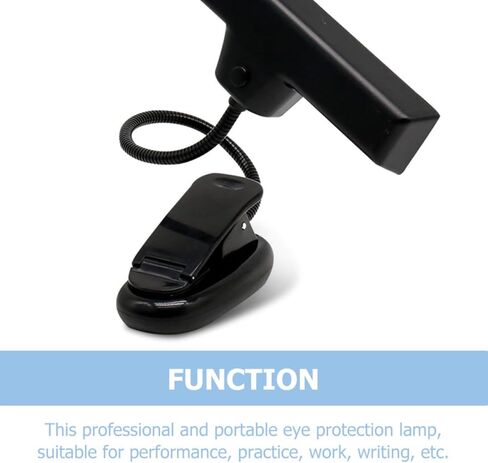 Toyvian LED Clip Reading Lamp for Music Stand, USB Rechargeable Eye Protection Clip-on Light with 10-led Single Arm for Piano, Guitar, Bedside and Night Studying in Saudi Arabia