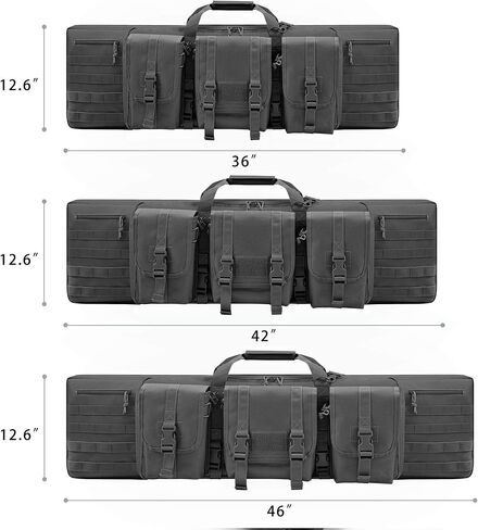 حقيبة REEBOW GEAR التكتيكية مزدوجة طويلة المدى في الهواء الطلق حقيبة نقل متعددة الوظائف أسود/تان 36/42/46 بوصة in Kuwait