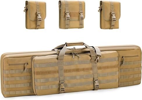 حقيبة REEBOW GEAR التكتيكية مزدوجة طويلة المدى في الهواء الطلق حقيبة نقل متعددة الوظائف أسود/تان 36/42/46 بوصة in Kuwait