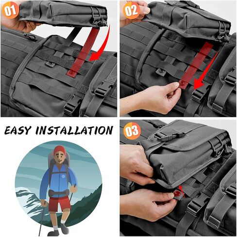 حقيبة REEBOW GEAR التكتيكية مزدوجة طويلة المدى في الهواء الطلق حقيبة نقل متعددة الوظائف أسود/تان 36/42/46 بوصة in Kuwait