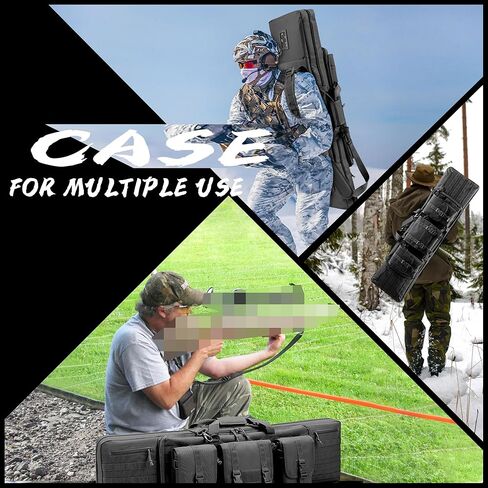 حقيبة REEBOW GEAR التكتيكية مزدوجة طويلة المدى في الهواء الطلق حقيبة نقل متعددة الوظائف أسود/تان 36/42/46 بوصة in Kuwait