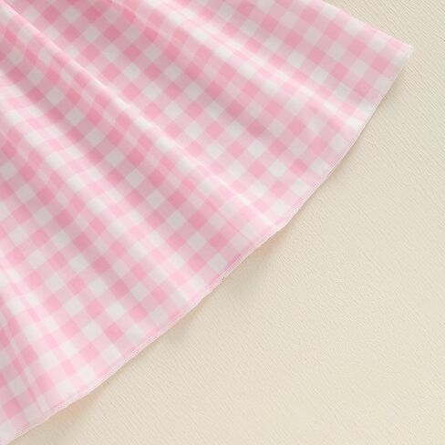 Toddler Baby Girl Golf Smocked Puff Short Sleeve Dress 12 18 Month 2T 3T 4T 5T Collared Plaid Tunic Playwear Dresses in Saudi Arabia