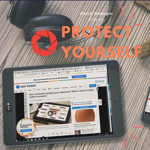 2 Pack - Premium Aluminum Laptop Webcam Cover Slide for Your Privacy - MacBook Pro- iPad - Laptop - Tablet - HP - Phone - 0.07 inch Thin Surface - Long Lasting 3M Sticker - Lens Protector (Black) in Saudi Arabia