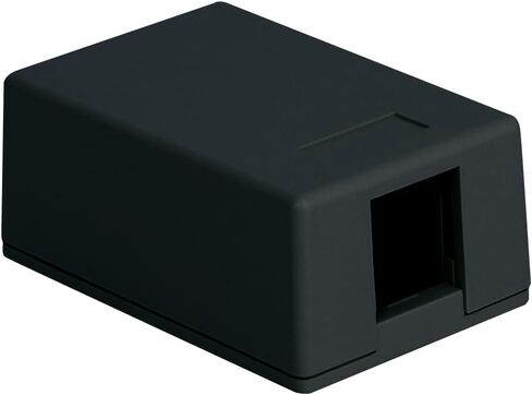 ICC 1-Port Surface Mount Box, White, Works with Wide and Slim Profile Keystone Jacks (Sold Separately), Compact Outlet for Voice and Data Connections, UL Listed TAA Compliant, IC107B1TWH, 10-Pack in Saudi Arabia