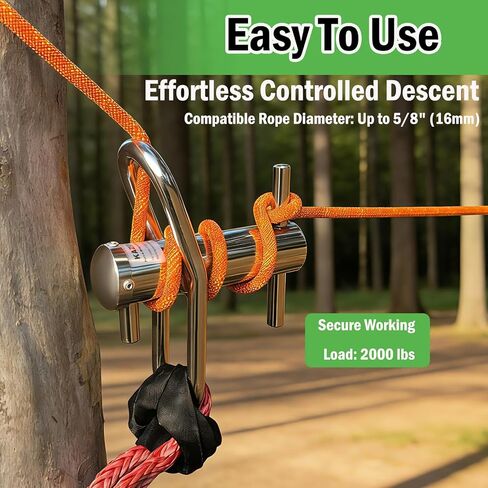 Port-A-Wrap | Compact Stainless Steel Rope Friction Device for Tree Work – Safely Lower Heavy Wood in a Controlled Manner in Saudi Arabia