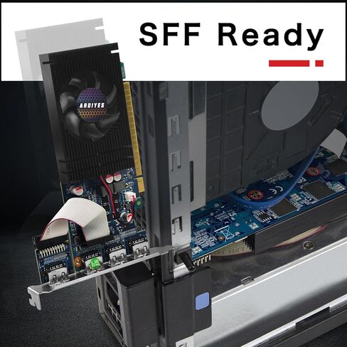 بطاقة رسومات GT 740 سعة 4 جيجابايت GDDR5 منخفضة المستوى GPU، 4 منافذ HDMI لإعداد شاشات متعددة رباعية، PCI Express 3.0 x16، تبريد صامت، مثالية للمكتب والمسرح المنزلي in Kuwait