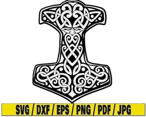 Vector Files Laser Cutting Hammer of Thor Design Cdr Eps, Dxf Dwg and SVG in Saudi Arabia