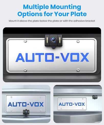 كاميرا احتياطية AUTO-VOX OEM: رؤية ليلية LED عالية الجودة 6، IP69K مقاومة للماء بزاوية واسعة وكاميرا رؤية خلفية عكسية، بنقرة واحدة قابلة للتحويل 6 تنسيقات فيديو كاميرا احتياطية للسيارة والمركبة والبيك اب والشاحنة وسيارات الدفع الرباعي والمركبات الترفيهية in Kuwait