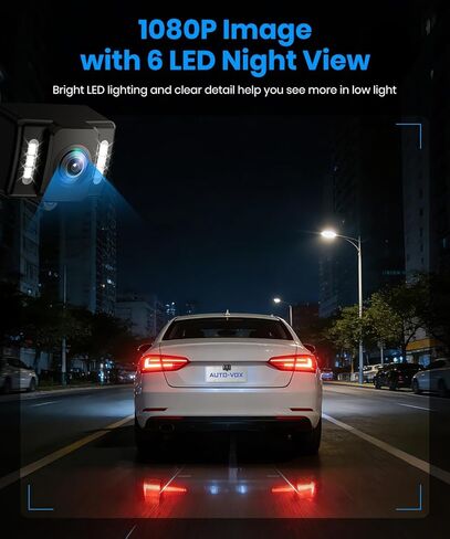 كاميرا احتياطية AUTO-VOX OEM: رؤية ليلية LED عالية الجودة 6، IP69K مقاومة للماء بزاوية واسعة وكاميرا رؤية خلفية عكسية، بنقرة واحدة قابلة للتحويل 6 تنسيقات فيديو كاميرا احتياطية للسيارة والمركبة والبيك اب والشاحنة وسيارات الدفع الرباعي والمركبات الترفيهية in Kuwait