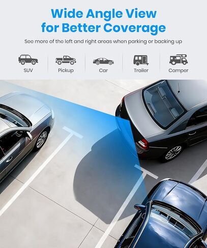 كاميرا احتياطية AUTO-VOX OEM: رؤية ليلية LED عالية الجودة 6، IP69K مقاومة للماء بزاوية واسعة وكاميرا رؤية خلفية عكسية، بنقرة واحدة قابلة للتحويل 6 تنسيقات فيديو كاميرا احتياطية للسيارة والمركبة والبيك اب والشاحنة وسيارات الدفع الرباعي والمركبات الترفيهية in Kuwait