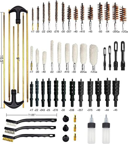 GuardTech Plus Universal Gun Cleaning Kit - Complete Rifle, Shotgun & Handgun Cleaning Set with Brass Rods, Patch Loops, Brushes with a Portable Carrying Case in Saudi Arabia