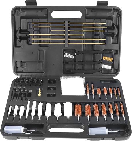 GuardTech Plus Universal Gun Cleaning Kit - Complete Rifle, Shotgun & Handgun Cleaning Set with Brass Rods, Patch Loops, Brushes with a Portable Carrying Case in Saudi Arabia