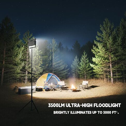 P8 Portable Rechargeable Camping Lantern & Work Light, 3500LM Brightness, 20000mAh Battery with Wide LED Flood Lighting, IP67 Waterproof, Magnetic Base for Outdoor, Camping, Job Site, Emergency in Kuwait