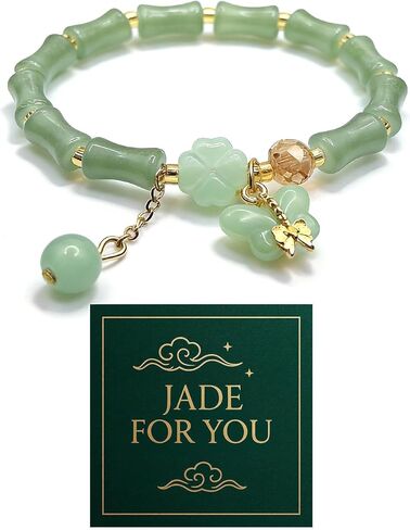 Jade Bracelet for Women Good Luck Charm Money Bracelet Wealth Natural Stone Green Beaded Jade Bangle Blessing Charm Red Jewelry Friendship Birthday Gifts in Saudi Arabia