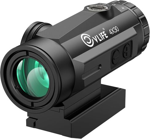 CVLIFE 4X Compact Prism Scope with Motion Awake Technology, 10 Levels Red Illuminated BDC Reticle, Electronic Button Control, Fully Multi-Coated Lenses, Two Height Settings in Saudi Arabia