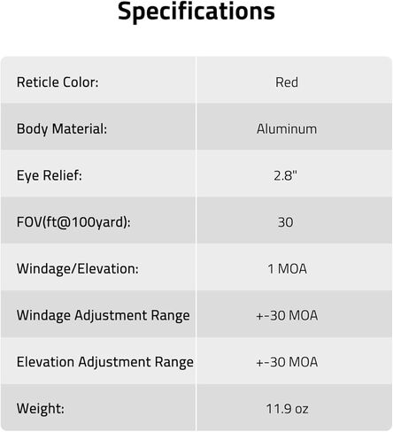 CVLIFE 4X Compact Prism Scope with Motion Awake Technology, 10 Levels Red Illuminated BDC Reticle, Electronic Button Control, Fully Multi-Coated Lenses, Two Height Settings in Saudi Arabia