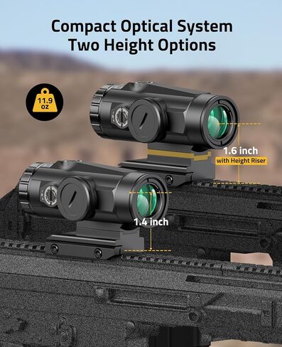 CVLIFE 4X Compact Prism Scope with Motion Awake Technology, 10 Levels Red Illuminated BDC Reticle, Electronic Button Control, Fully Multi-Coated Lenses, Two Height Settings in Saudi Arabia