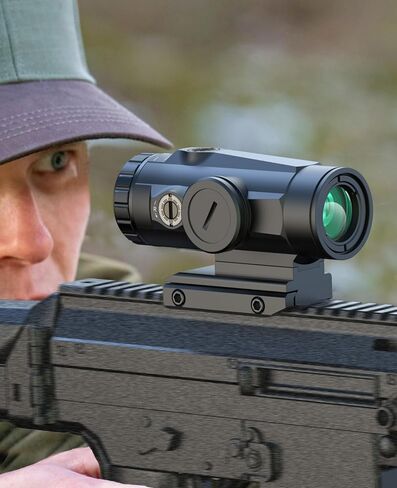 CVLIFE 4X Compact Prism Scope with Motion Awake Technology, 10 Levels Red Illuminated BDC Reticle, Electronic Button Control, Fully Multi-Coated Lenses, Two Height Settings in Saudi Arabia